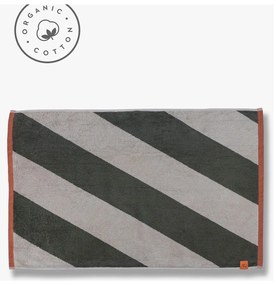 Covoraș de baie kaki din bumbac organic 50x80 cm Diagonal – Mette Ditmer Denmark