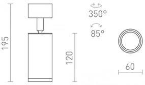 Spot BELENOS 1xGU10/9W/230V RED-Design Rendl-R13363