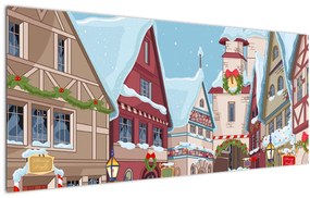 Tablou - Stradă de iarnă (120x50 cm)