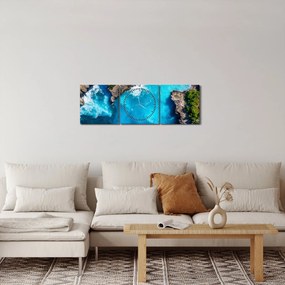 Tablou - Golful din Bali (cu ceas) (90x30 cm)