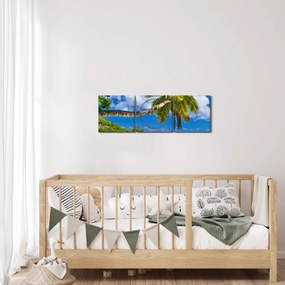 Tablou - Seychelles (cu ceas) (90x30 cm)