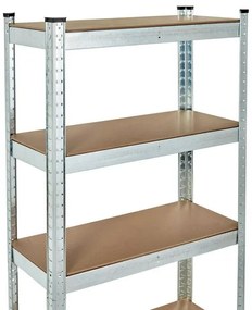 Raft metalic stabil pentru depozitare. Model cu 5 nivele 180x90x40