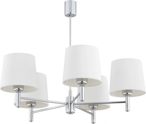 BRILAGI - Lustru pe tijă MONTE 5xE27/60W/230V crem/crom lucios