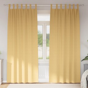 vidaXL Perdele opace cu perdele 2 pcs Bej 225 x 140 cm Poliester