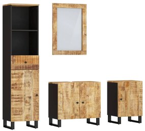 3200641 vidaXL Set mobilier de baie, 4 piese, lemn masiv de mango