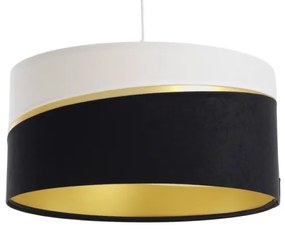 Lustră pe cablu SWING 1xE27/60W/230V negru/alb/auriu