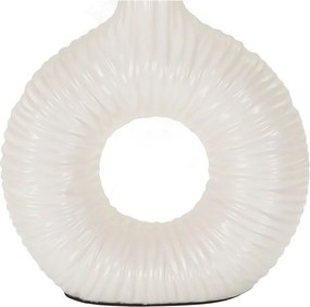 Veioză albă din ceramică cu abajur textil (înălțime 43 cm) Seta – Mauro Ferretti