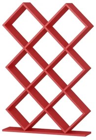 Bibliotecă KUMSAL 129x90 cm roșie