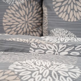 Lenjerie de pat din bumbac 4Home Grey Petals, 140 x 220 cm, 70 x 90 cm