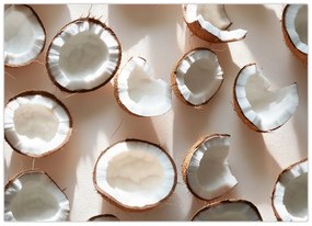 Tablou pe sticlă - Nuci de cocos (70x50 cm)