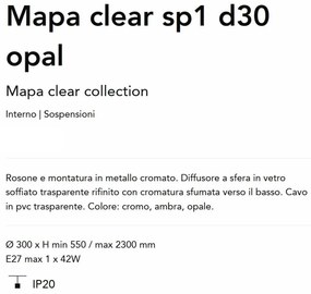 Lustra/Pendul design decorativ Mapa opal sp1 d30