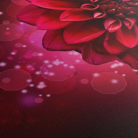 Tablou cu floare roșie (cu ceas) (90x30 cm)