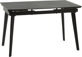 Masă ceramică extensibilă Maura negru 120/80 cm + 2 extensii 30 cm