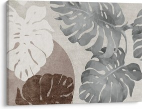 Tablou - Design cu frunze (70x50 cm)