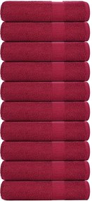 vidaXL Prosoape de baie, FROGN, 10 buc., Bordeaux, 100x150 cm, 360 g/m²