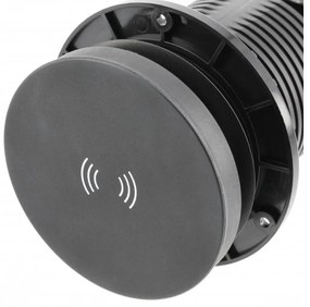 Priza incastrabila model CAMINO, 2 iesiri Schuko, 1xInductie 10W, 1xUSB-A, 1XUSB-C, finisaj negru