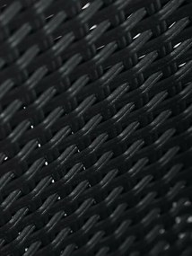 Autronic Scaun de grădină, metal, polyratan,negru, A ZC-S2113 BK