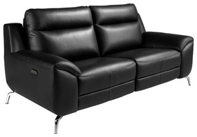 Canapea 2 locuri eleganta, design LUX cu functia relax Cowhide black