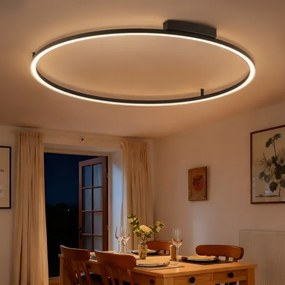 Brilagi - Corp LED dimabil PORTOFINO LED/85W/230V Ø 120 cm negru + telecomandă