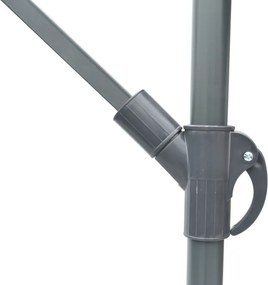 Umbrela pătrată din metal - visiniu 270 x 270 cm