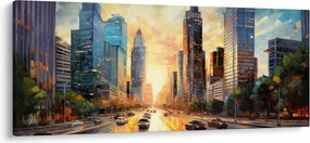 Tablou - Pictura orașului (120x50 cm)