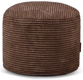 Fotoliu bean bag maro închis cu tapițerie din catifea reiată Mini – SLOWDOWN