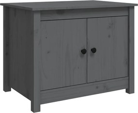 vidaXL Măsuță de cafea, gri, 71x49x55 cm, lemn masiv de pin