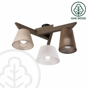 Lustră LED aplicată Brilagi ANTHONY 3xE14/40W/230V stejar nuc