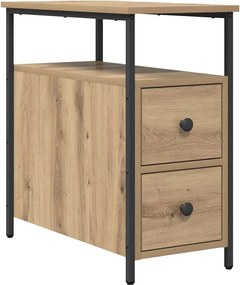 vidaXL Dulap de noapte stejar artizanal 30 x 60 x 60 cm Lemn compozit