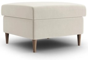 Taburet bej cu tapițerie din catifea Kyoto – Cosmopolitan Design