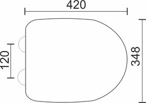 Capac de toaletă retro duroplast cu închidere ușoară