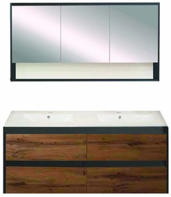 Mobilier complet de baie Porto 120 în culoarea stejarului rustic antracit