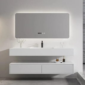 Oglindă Baie LED și Dezaburire Elit's Premium cu Senzor Touch, Lumina Rece, Caldă și Neutră, 90x65cm, lumina ambientala spate