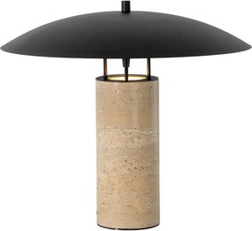 Lampa de masa din otel negru si marmura portelanata