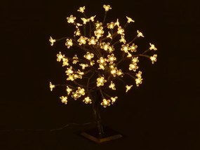 Pom decorativ cu flori LED , alb cald