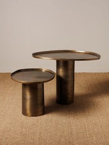 Set 2 masute de cafea, rotunde, din aluminiu, Organic