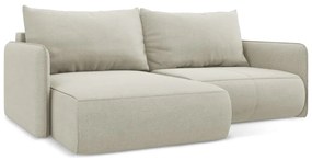 Colțar crem extensibil/cu spațiu de depozitare (cu colț pe partea stângă) Nanea – Makamii