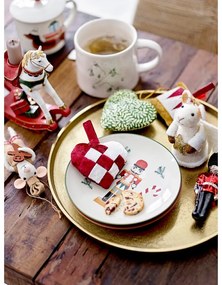 Farfurii crem 2 buc. pentru desert din gresie ø 16 cm cu model de Crăciun Jolly – Bloomingville