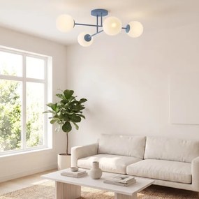 Lustră aplicată ROMA 4xE14/10W/230V albastră