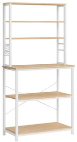 Raft cu polițe pentru bucătărie MARGE maro/alb