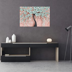 Tablou - Flori albastre în pastel (90x60 cm)