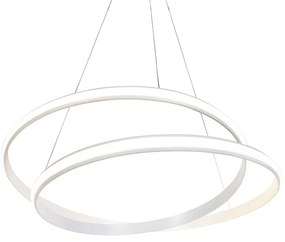 Lampă modernă suspendată albă 74 cm incluzând LED reglabil - Rowan