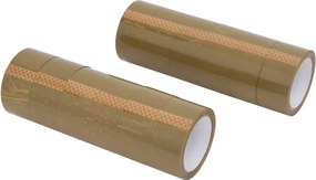 vidaXL Bandă adezivă de ambalare, 12 buc., maro, 48 mm x 66 m