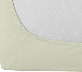 Set lenjerie de pat creponata AUTUMN COLORS POLY colorata + cearsaf Jersey 90 x 200 cm crem deschis, pentru pat single