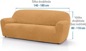 Nueva Textura Huse super elastice RUBINIA aurii fotoliu dublu (l. 140 - 180 cm)