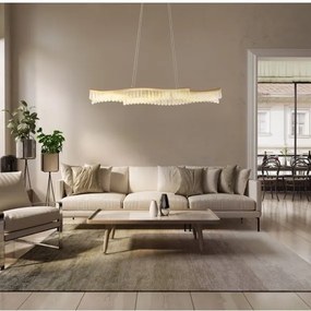 Lustra suspendata, Metal Auriu Mat, Cristale Acrilice, JULIET 67348HG GL