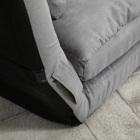 HOMCOM Canapea De Podea Pliabila, 130x73x60 cm Gri | Aosom Romania