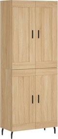 vidaXL Dulap înalt, stejar sonoma, 69,5x34x180 cm, lemn compozit