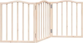 vidaXL Poartă pentru câini pliabilă, 3 panouri, 150 cm, lemn de plop