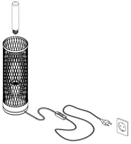 Lampă de masă REDCLIFFE 1xE27/40W/230V Eglo 43536